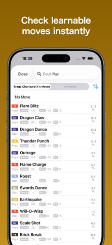 Damage Calc Plus for SV Champs iPhone screenshot