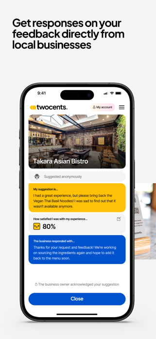 Twocents: Private Feedback Screenshot 4 of 4