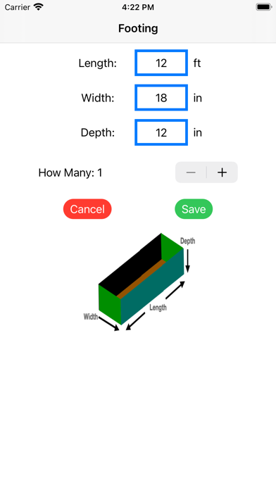 Screenshot #3 pour Concrete Volume Assistant