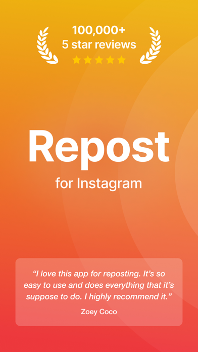 Repost+ for Instagram . Screenshot