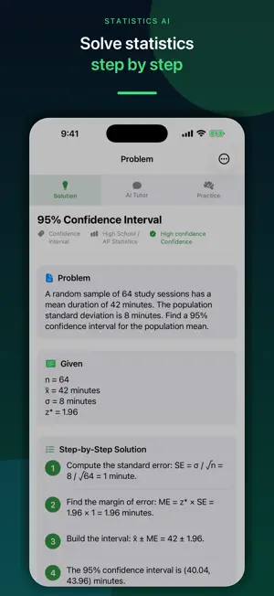 Statistics AI: Solve it screenshot 1