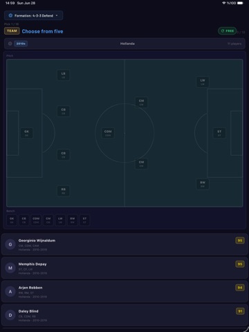Legend XI: Online League iPad screenshot