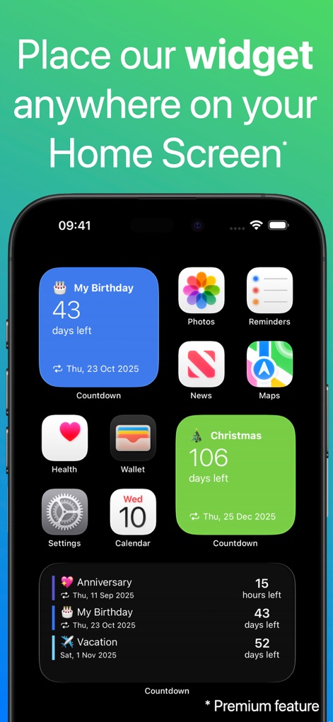 Countdown - Home Screen Integration