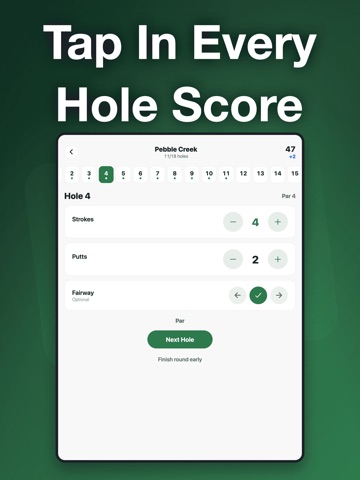 Golf Scorecard・Round Tracker iPad screenshot