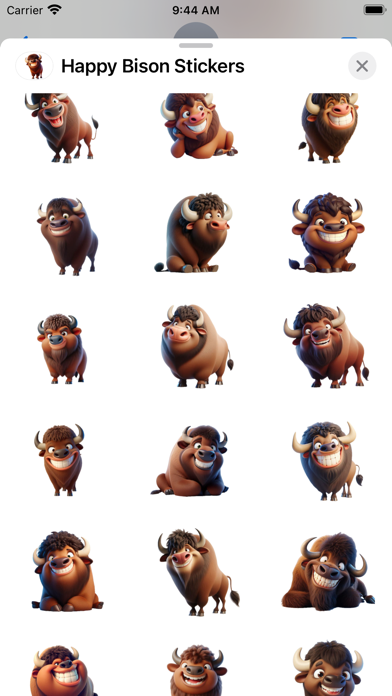 Screenshot #2 pour Happy Bison Stickers