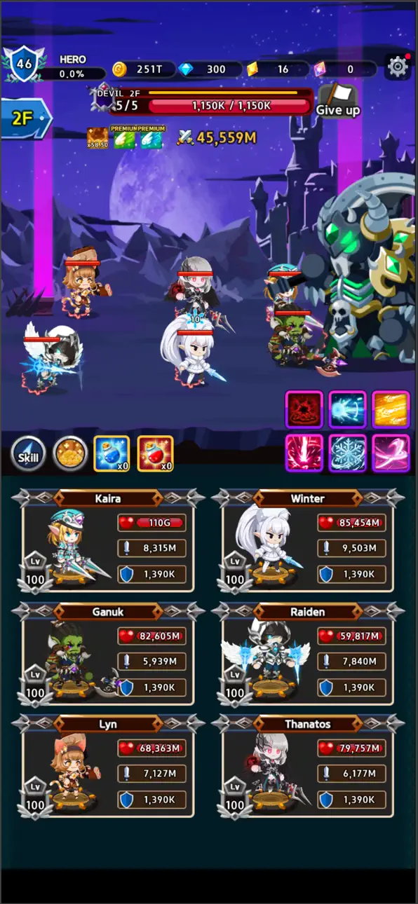 Heroes Unite Idle & Merge iOS Mod IPA screenshot 2 - iOS game interface