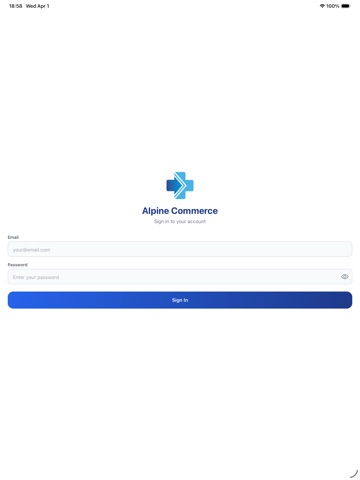 Alpine Commerce iPad screenshot