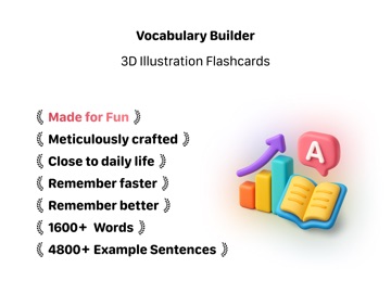 MiiWords - English Flashcards iPad screenshot