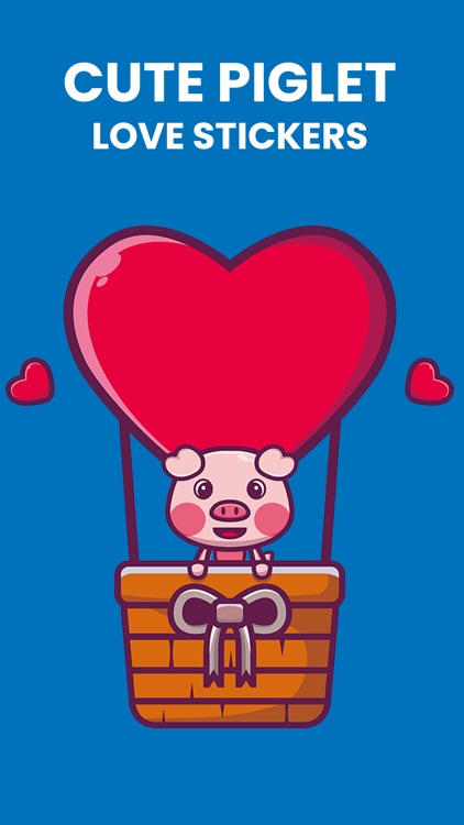 Cute Piglet Love Stickers