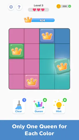 Place Queens - Logic Puzzle screenshot 2