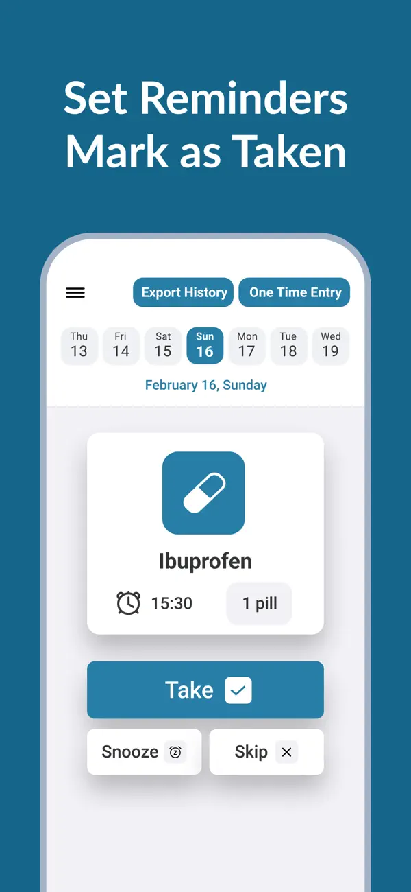 Screenshot #2 pour Pill & Medication Reminders
