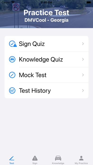 Georgia Driving Test - DMVCool Screenshot