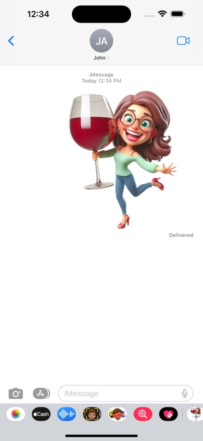 Large Wine Woman Stickers