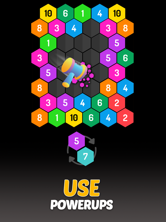 Merge Hexa™ Number Puzzle Game iPad screenshot 5 - Games app