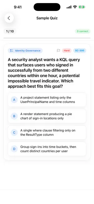SC-300 Prep screenshot 2