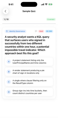 SC-300 Prep Screenshot 2 of 3