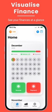 Finco – Visual Money Tracker iPhone screenshot