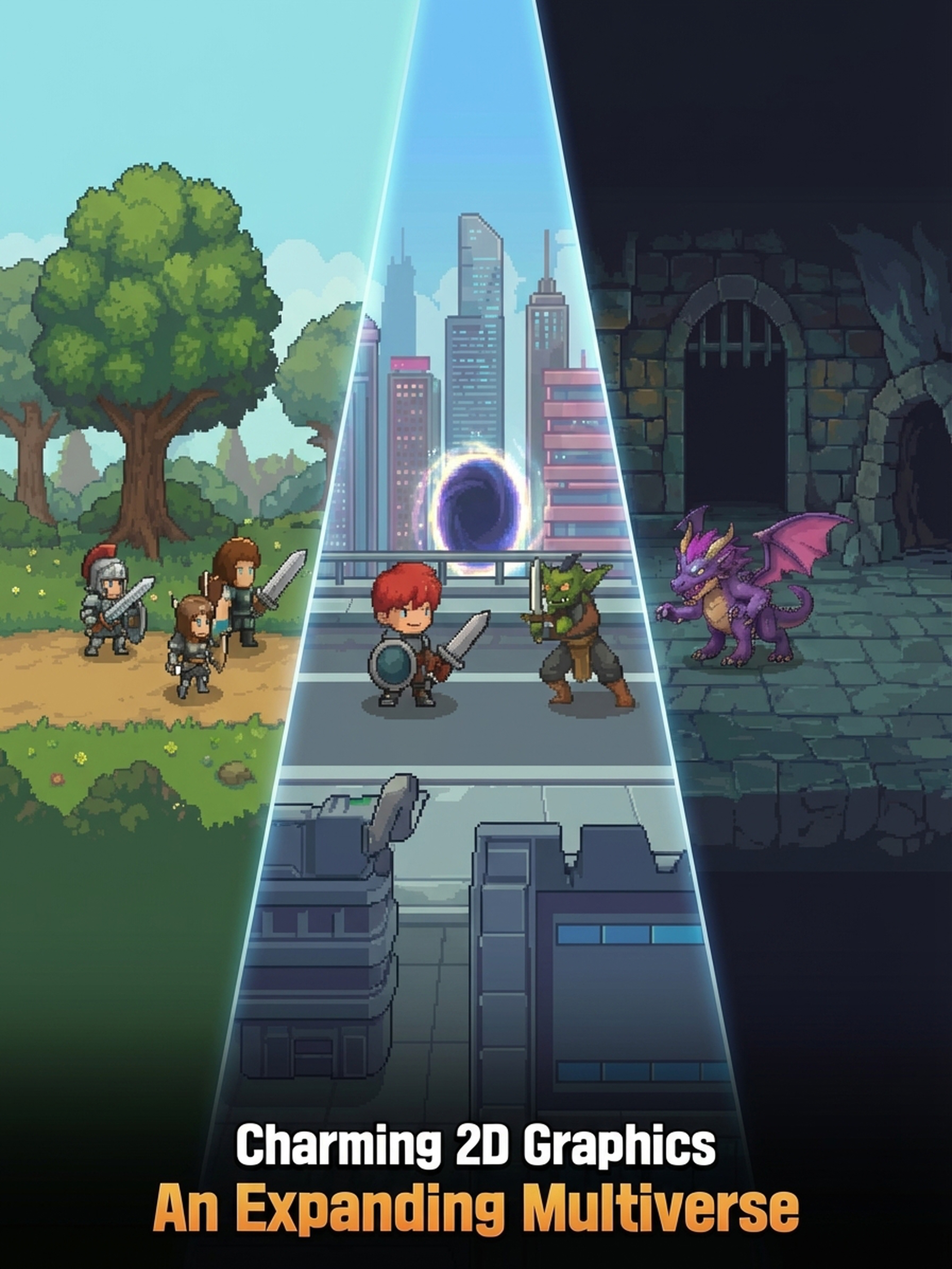 2D Multiverse Crossing