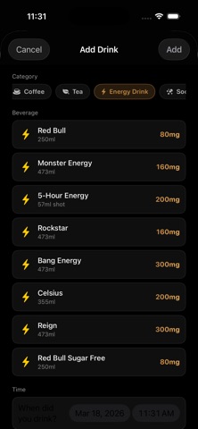 MyCaffeineLog Screenshot 5 of 7