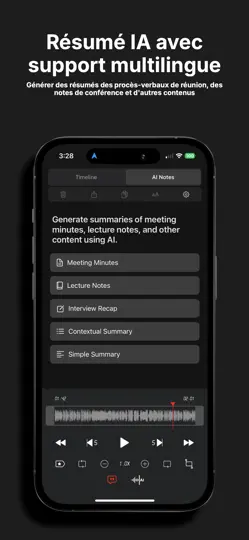 Capture d'écran de Enregistreur Vocal - SoundNote sur iPhone 2