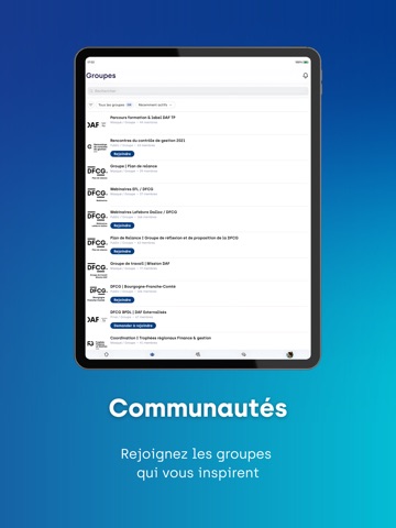 DFCGconnect iPad screenshot