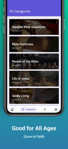 Bible Trivia Quiz, Bible Study iPhone screenshot