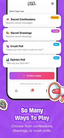 PlsConfess - secret q&a iPhone screenshot