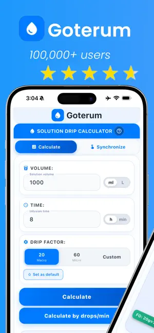 Goterum: IV Drip Calculator screenshot 1