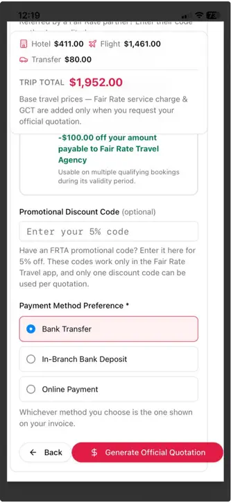 Fair Rate Travel screenshot 4
