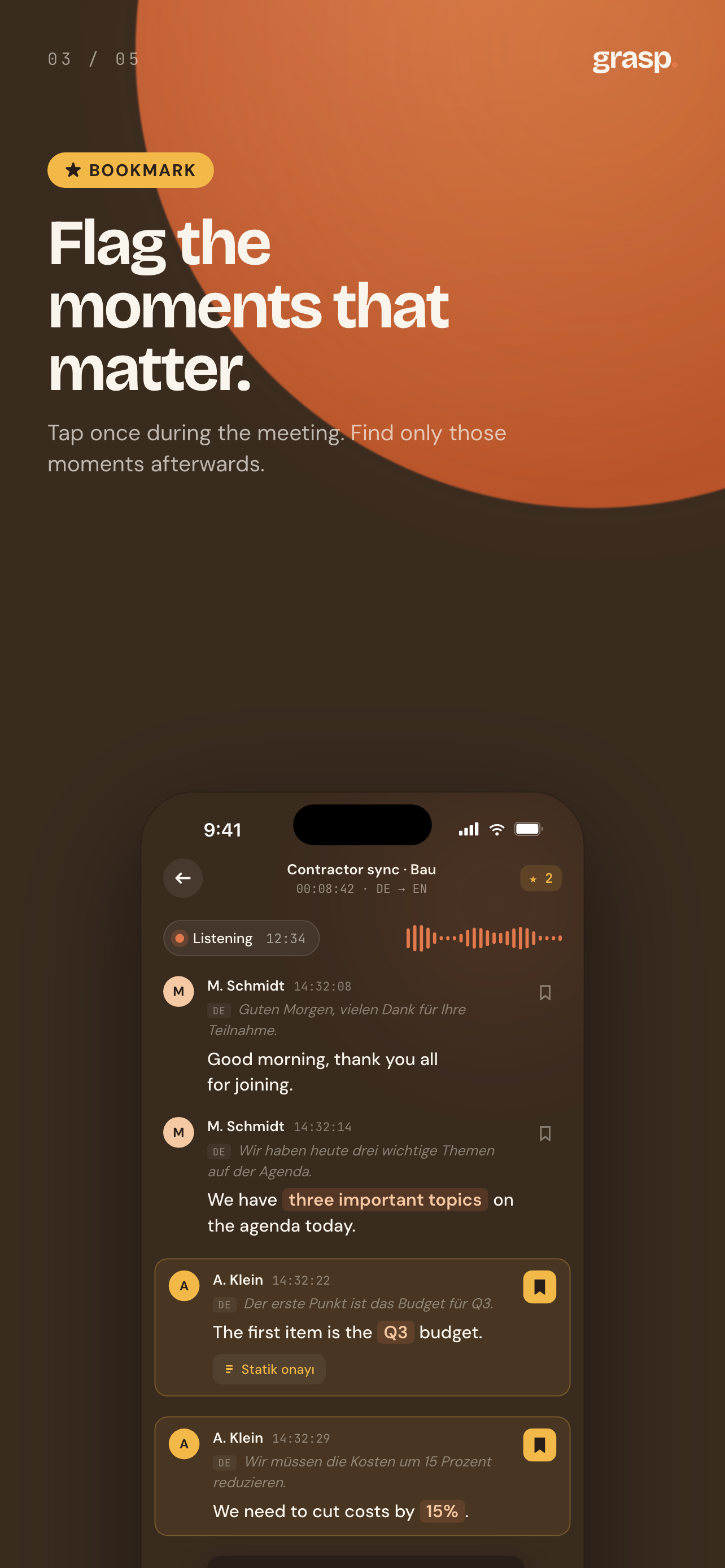 Grasp: Live Meeting Translator screenshot 3