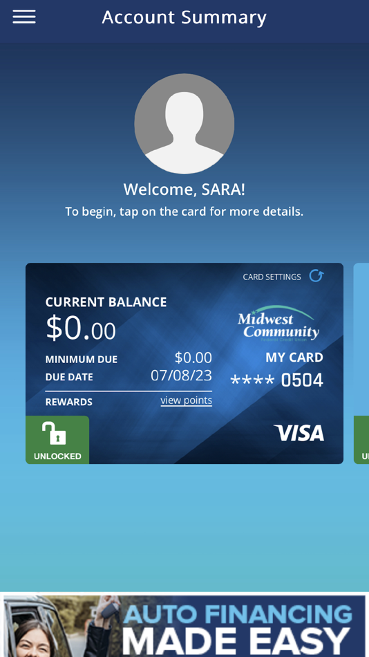 #2. MC Card Manager (iOS) 由: Midwest Community FCU
