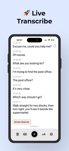 Live Transcribe & Notification iPhone screenshot