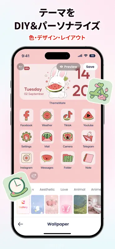 ThemeMate – テーマ・壁紙ウィジェット screenshot 3 of 7
