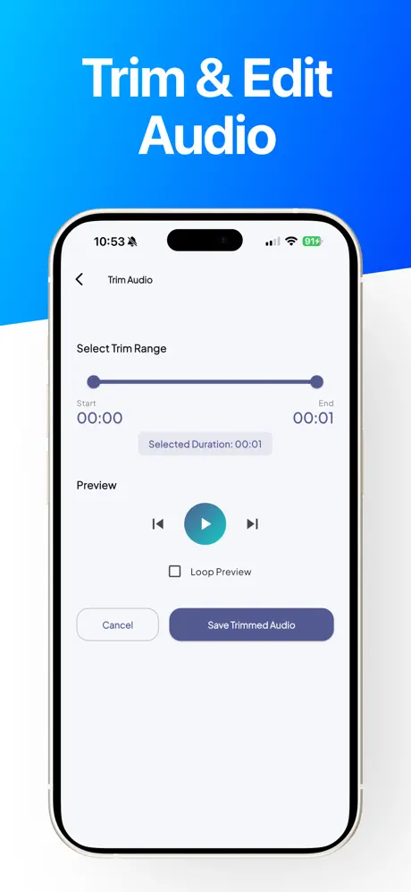 Video to mp3 converter app. 视频转音频应用截图