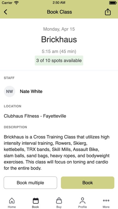 CLUBHAUS FITNESS Screenshot
