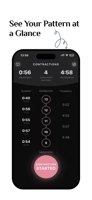 My Contraction Timer & Tracker screenshot 2