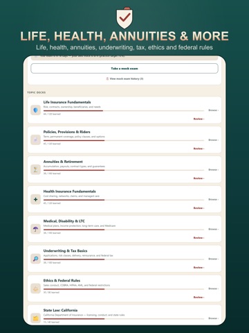 Life & Health License Prep iPad screenshot