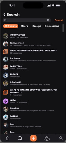 Gimage: Fitness Social Network iPhone screenshot