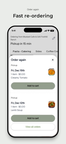 Mustard Cafe & Grill iPhone screenshot