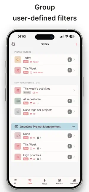 OnceOne - Grouping To-Do tasks screenshot 2