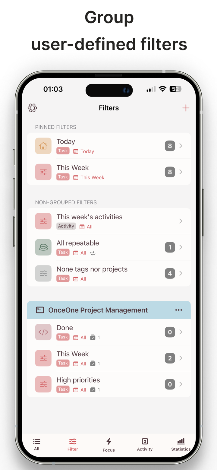 OnceOne - Grouping To-Do tasks screenshot 2