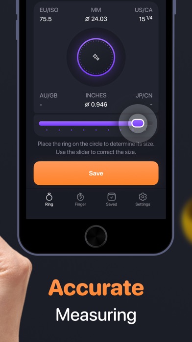 Ring Sizer: Measuring Tool App Screenshot