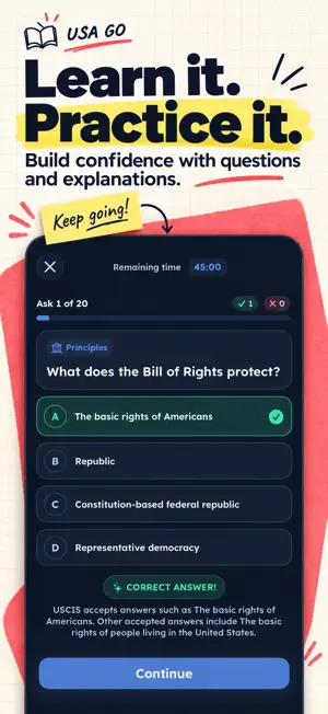 USA GO: U.S. Citizenship Test screenshot 2