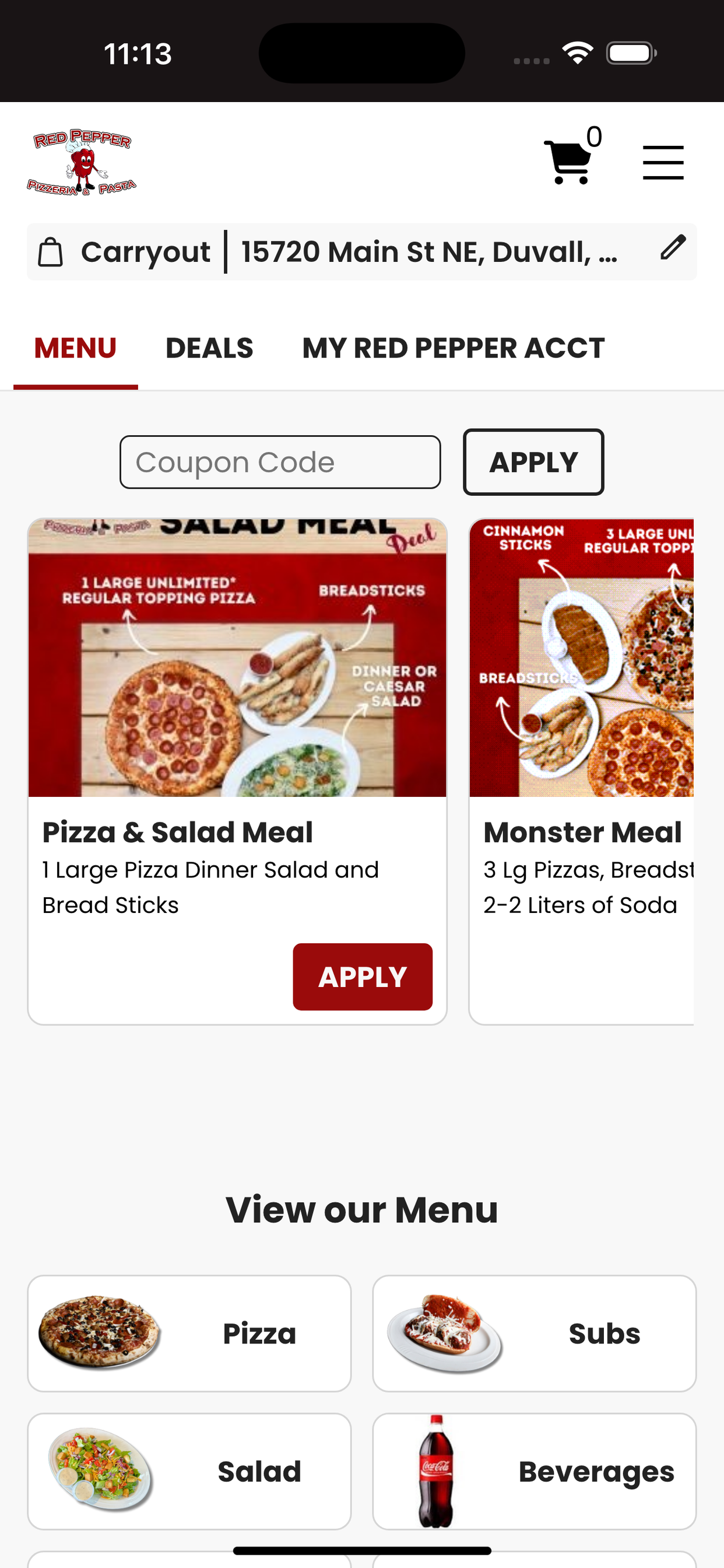 Red Pepper Pizzeria & Pasta screenshot 3