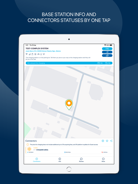 CargaFacilEV iPad screenshot 4 - Navigation app
