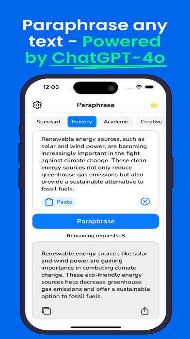 Paraphrase Tool: ReWordy Screenshot