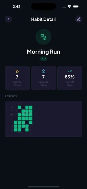 Pulse - minimal habit tracker screenshot 1