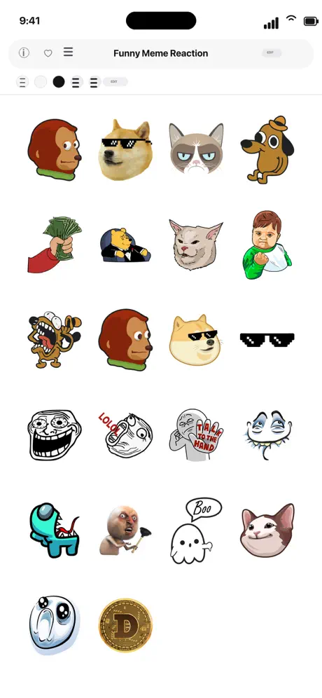 Funny Meme Reaction Stickers‑App screenshot 2
