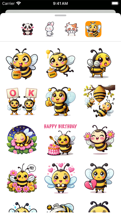 Sweet Funny Animal Stickers Screenshot