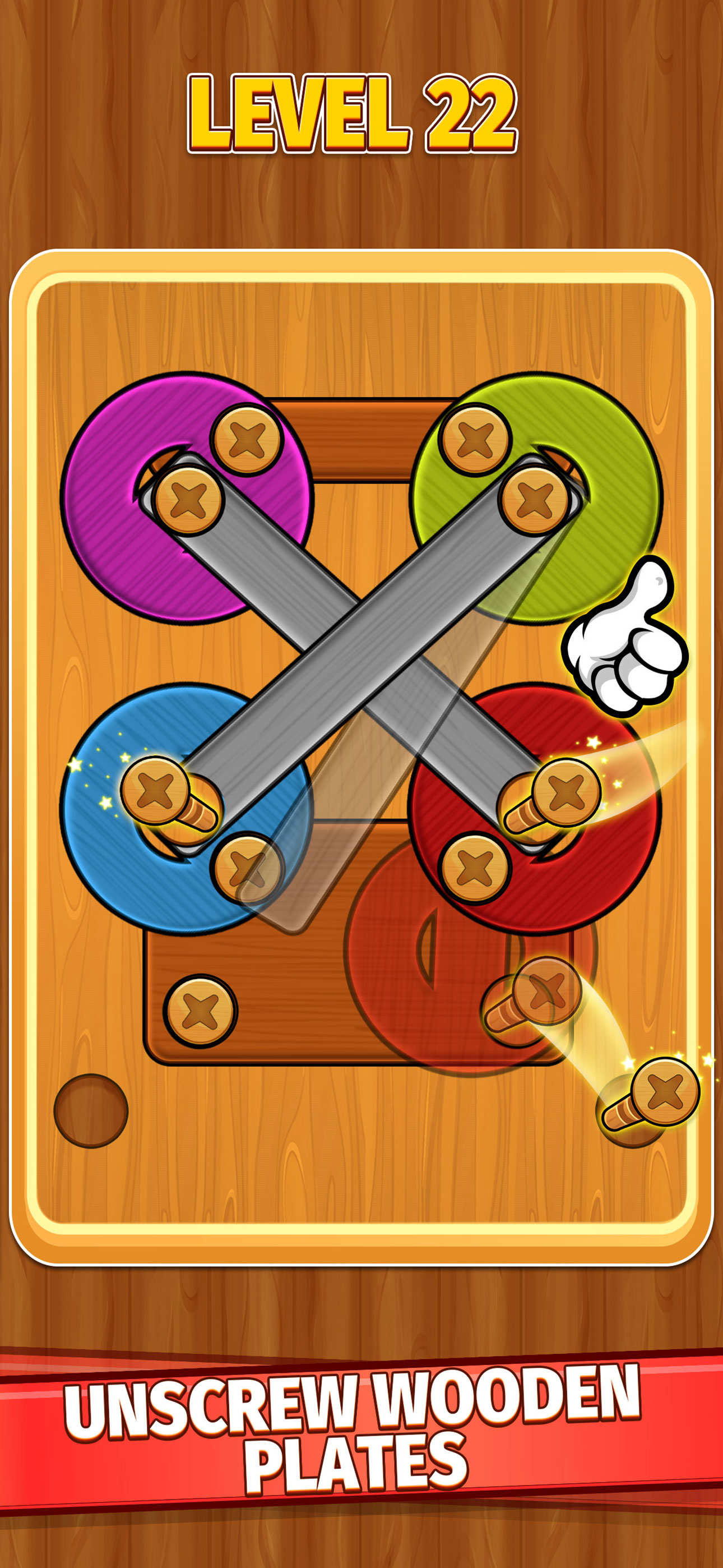 Wood Nuts & Bolts Screw Puzzle